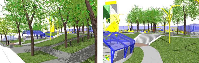 Render de c&oacute;mo quedar&aacute;n las obras en Parque Amarillo.